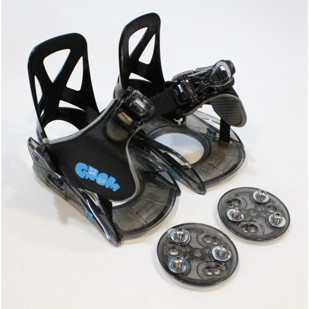burton grom snowboard bindings xs Kids' Black / M friendly ratcheting Kids' Mini Grom Disc Snowboard